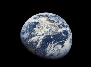This is a view of Earth from Apollo 8